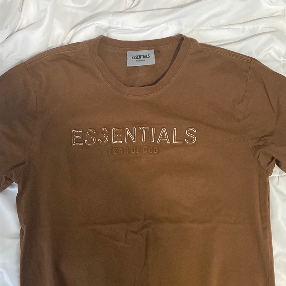 Fear of God Essentials Tan Tee